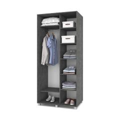 РОЛАНД Шкаф-купе с зеркалами Камень темный (600*1000) Р603 в Тобольске - tobolsk.mebel24.online | фото 2