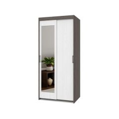 ТОМАС Шкаф-купе с зеркалом Анкор темный/светлый Т22 в Тобольске - tobolsk.mebel24.online | фото