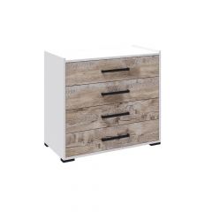 Спальня Соната Комод (Белый/Дуб юкон) в Тобольске - tobolsk.mebel24.online | фото