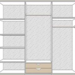 Спальный гарнитур Ольга (модульная) беж/золото в Тобольске - tobolsk.mebel24.online | фото 3