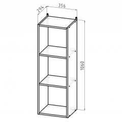 Стеллаж 3 секции (белый) в Тобольске - tobolsk.mebel24.online | фото 2