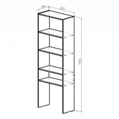 Стеллаж Элемент-1 (белый) в Тобольске - tobolsk.mebel24.online | фото 2