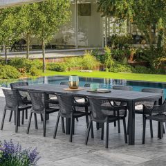 Стол раскладной Джули (Julie Double table 2 configurations) Графит в Тобольске - tobolsk.mebel24.online | фото 5