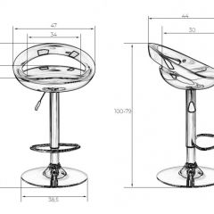 Стул барный DOBRIN DISCO LM-1010 (белый) в Тобольске - tobolsk.mebel24.online | фото 2