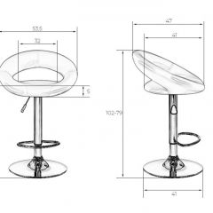 Стул барный DOBRIN MIRA LM-5001 (синий) в Тобольске - tobolsk.mebel24.online | фото 3