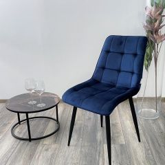 Стул CHIC BLUVEL-86 NAVY BLUE / черный каркас М-City в Тобольске - tobolsk.mebel24.online | фото 5