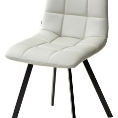 Стул CHILLI SQUARE HK017-03 светло-серый, PU/ черный каркас М-City в Тобольске - tobolsk.mebel24.online | фото