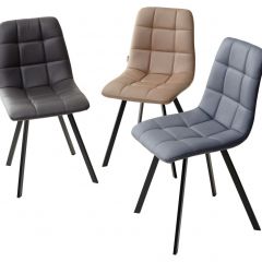 Стул CHILLI SQUARE HK017-09 серо-черничный, PU/ черный каркас М-City в Тобольске - tobolsk.mebel24.online | фото 2
