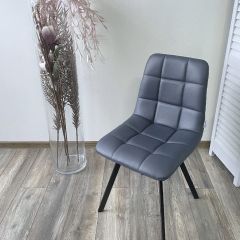 Стул CHILLI SQUARE HK017-09 серо-черничный, PU/ черный каркас М-City в Тобольске - tobolsk.mebel24.online | фото 7