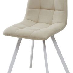 Стул CHILLI SQUARE UF860-01B бежевый, ткань/ белый каркас М-City в Тобольске - tobolsk.mebel24.online | фото