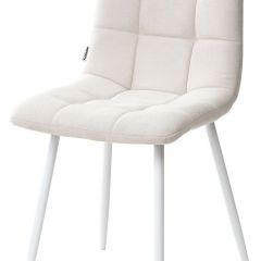 Стул CHILLI UF860-01B бежевый, ткань/белый каркас М-City в Тобольске - tobolsk.mebel24.online | фото