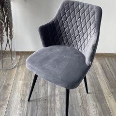 Стул HERMAN 360 град. СЕРЫЙ #27, велюр / черный каркас М-City в Тобольске - tobolsk.mebel24.online | фото
