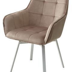 Стул MAVERICK 360 град. поворот. BLUVEL-40 BEIGE/ белый каркас, М-City в Тобольске - tobolsk.mebel24.online | фото