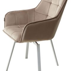 Стул MAVERICK 360 град. поворот. BLUVEL-40 BEIGE/ белый каркас, М-City в Тобольске - tobolsk.mebel24.online | фото 8