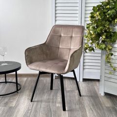 Стул MAVERICK 360 град. поворот. BLUVEL-40 BEIGE/ черный каркас, М-City в Тобольске - tobolsk.mebel24.online | фото 5