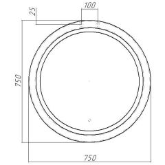 Зеркало Gia 75 white с подсветкой Sansa (SGa1044Z) в Тобольске - tobolsk.mebel24.online | фото 6