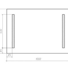 Зеркало Good Light 2-100 с подсветкой Домино (GL7016Z) в Тобольске - tobolsk.mebel24.online | фото 3