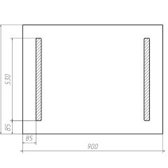 Зеркало Good Light 2-90 с подсветкой Домино (GL7015Z) в Тобольске - tobolsk.mebel24.online | фото 6