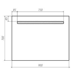 Зеркало Good Light 90 с подсветкой Домино (GL7009Z) в Тобольске - tobolsk.mebel24.online | фото 2