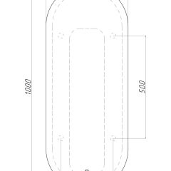 Зеркало Кито 1000х400 с подсветкой Домино (GL7047Z) в Тобольске - tobolsk.mebel24.online | фото 2