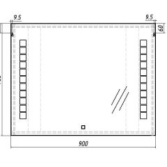 Зеркало Quadro 90 alum с подсветкой Sansa (SQ1018Z) в Тобольске - tobolsk.mebel24.online | фото 7