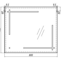 Зеркало Ray 80 black с подсветкой Sansa (SR1037Z) в Тобольске - tobolsk.mebel24.online | фото 7