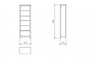 2.08.07.110.6 САГА стеллаж 70 темно-бирюзовый RU в Тобольске - tobolsk.mebel24.online | фото