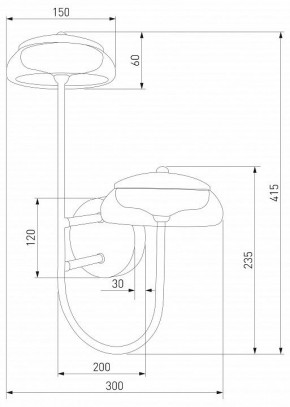 Бра Eurosvet Fungo 50388/2 LED черный в Тобольске - tobolsk.mebel24.online | фото 5