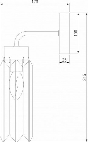 Бра Eurosvet Gilian 60163/1 латунь в Тобольске - tobolsk.mebel24.online | фото 3