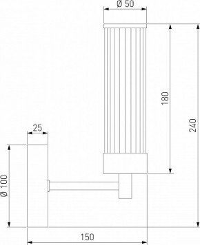 Бра Eurosvet Oriens 60166/1 латунь в Тобольске - tobolsk.mebel24.online | фото 2