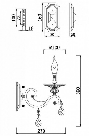 Бра Maytoni Grace RC247-WL-01-R в Тобольске - tobolsk.mebel24.online | фото 2