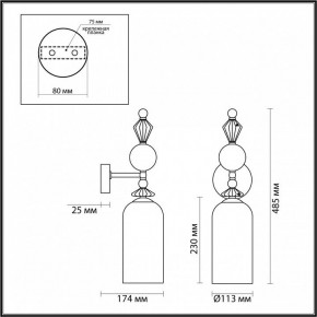 Бра Odeon Light Bizet 4893/1WA в Тобольске - tobolsk.mebel24.online | фото 4