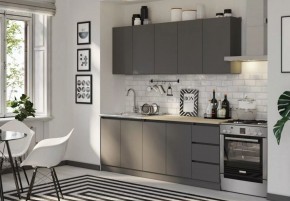 ЧЕЛСИ Кухонный гарнитур 2,0 м (Графит) в Тобольске - tobolsk.mebel24.online | фото