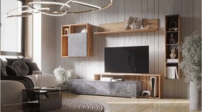 ДАЛЛАС Гостиная (модульная) цемент темный в Тобольске - tobolsk.mebel24.online | фото