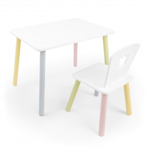 Детский комплект стол и стул «Корона» Rolti Baby (белый/цветной, массив березы/мдф) в Тобольске - tobolsk.mebel24.online | фото