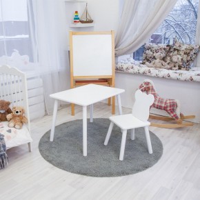 Детский комплект стол и стул «Мишка» Rolti Baby (белый/белый, массив березы/мдф) в Тобольске - tobolsk.mebel24.online | фото 2