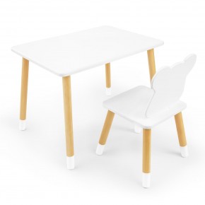 Детский комплект стол и стул «Мишка» Rolti Baby (белый/береза, массив березы/мдф) в Тобольске - tobolsk.mebel24.online | фото