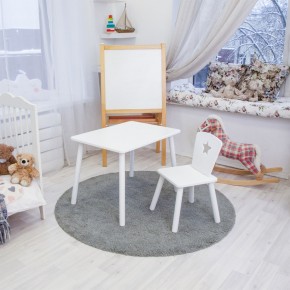 Детский комплект стол и стул «Звезда» Rolti Baby (белый/белый, массив березы/мдф) в Тобольске - tobolsk.mebel24.online | фото 2