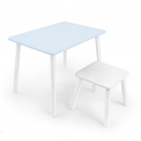Детский комплект стол и табурет Rolti Baby (голубая столешница/белое сиденье/белые ножки) в Тобольске - tobolsk.mebel24.online | фото
