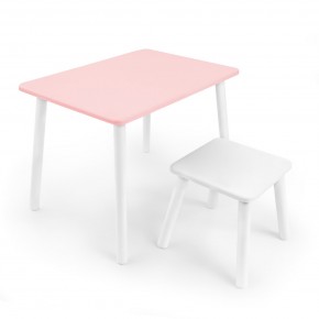 Детский комплект стол и табурет Rolti Baby (розовая столешница/белое сиденье/белые ножки) в Тобольске - tobolsk.mebel24.online | фото 1