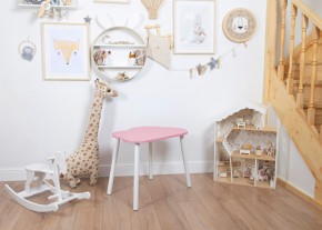 Детский стол Rolti Baby «Облачко»  (розовый/белый, массив березы/мдф) в Тобольске - tobolsk.mebel24.online | фото