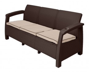 Диван Yalta Premium Sofa 3 Set (Ялта) шоколадный (+подушки под спину) в Тобольске - tobolsk.mebel24.online | фото