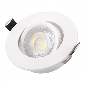 DK3020-WH Встраиваемый светильник, IP 20, 10 Вт, GU5.3, LED, белый, пластик в Тобольске - tobolsk.mebel24.online | фото 2