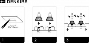 DK3022-WH Встраиваемый светильник, IP 20, 10 Вт, GU5.3, LED, белый, пластик в Тобольске - tobolsk.mebel24.online | фото 6