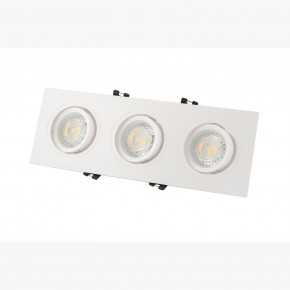 DK3023-WH Встраиваемый светильник, IP 20, 10 Вт, GU5.3, LED, белый, пластик в Тобольске - tobolsk.mebel24.online | фото 3