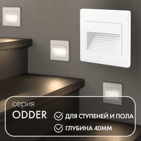 DK3050-WH Светильник встраиваемый в стену, IP 20, LED 3000, 1 Вт, белый, пластик в Тобольске - tobolsk.mebel24.online | фото 5