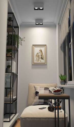 DK3085-WB+WH Светильник накладной IP 20, 10 Вт, GU5.3, LED, бело-черный/белый, пластик в Тобольске - tobolsk.mebel24.online | фото 2