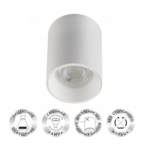 DK3110-WH Светильник накладной IP 20, 10 Вт, GU5.3, LED, белый, пластик в Тобольске - tobolsk.mebel24.online | фото 1