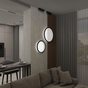 DK6604-BK Подвесной вертикальный светильник Veil со светодиодом H1500 d450 220V 36W 3000-6000K IP20 черный алюминий в Тобольске - tobolsk.mebel24.online | фото 9