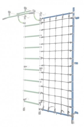 Дополнительная стойка к пристенному ДСК Pastel с сеткой для лазания, цв. голубой в Тобольске - tobolsk.mebel24.online | фото